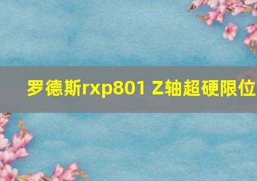 罗德斯rxp801 Z轴超硬限位